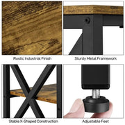 Vintage 3-layer TV Stand for TV up to 70 Inches by Yaheetech