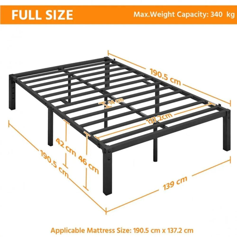 Double Metal Bed Frame with Heavy Duty Steel Slat Support by Yaheetech