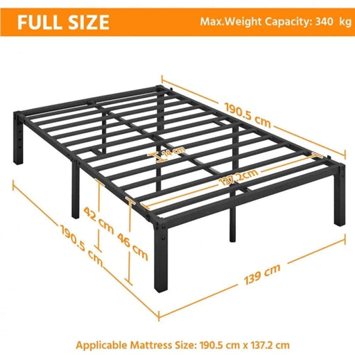 Yaheetech Double Metal Bed Frame with Heavy Duty Steel Slat Support Double Metal Bed Frame with Heavy Duty Steel Slat Support