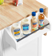 Kitchen Trolley with Drop-Leaf Breakfast Bar by Yaheetech