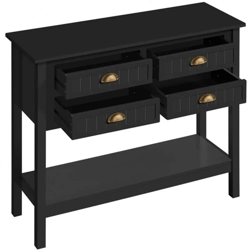 4-Drawer Console Table Hall Table by Yaheetech