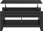 Shaker Design Lift Top Coffee Table w/Storage & 2 Open Shelves by Yaheetech