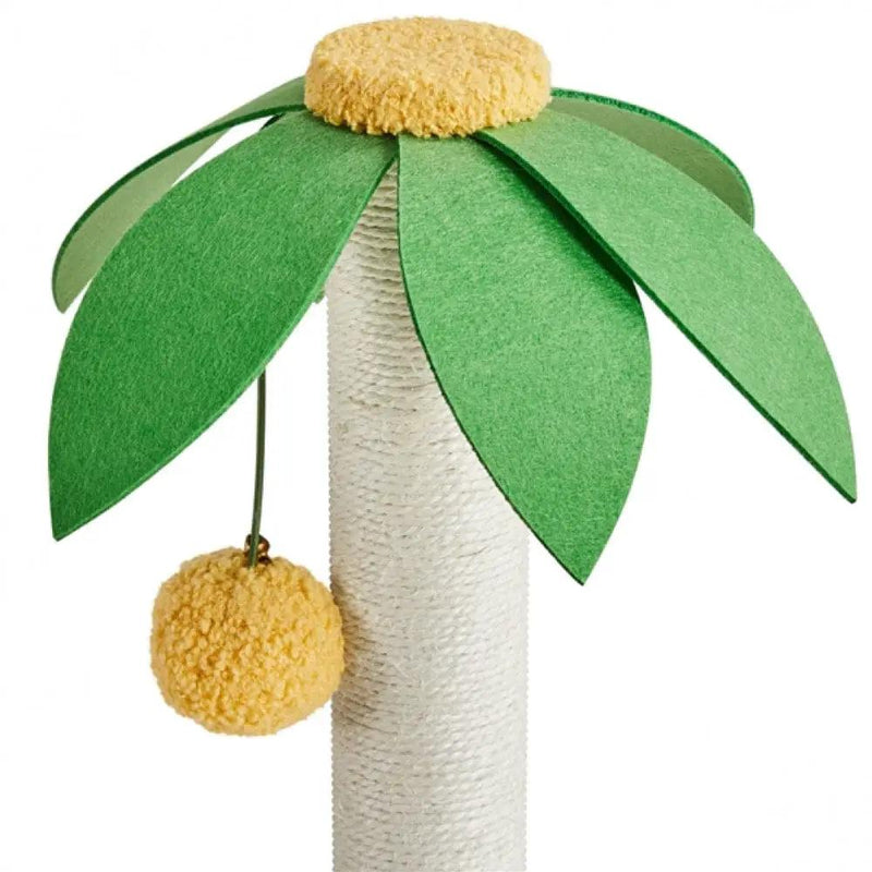 Coconut Palm Cat Tree Cat Scratching Post with Natural Sisal Rope by Yaheetech