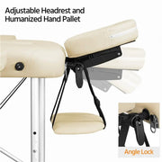 Professional 3 Fold Massage Bed Adjustable Massage Equipment by Yaheetech