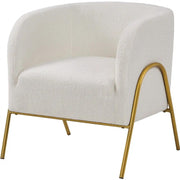 Contemporary Accent Armchair with Gold-tone Metal Legs by Yaheetech