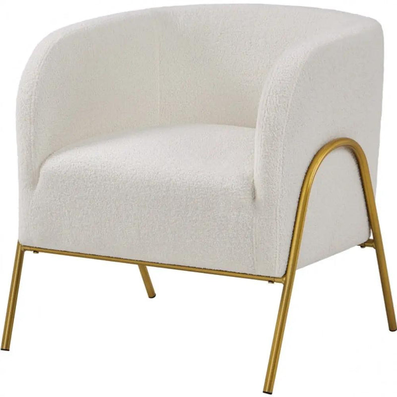 Contemporary Accent Armchair with Gold-tone Metal Legs by Yaheetech
