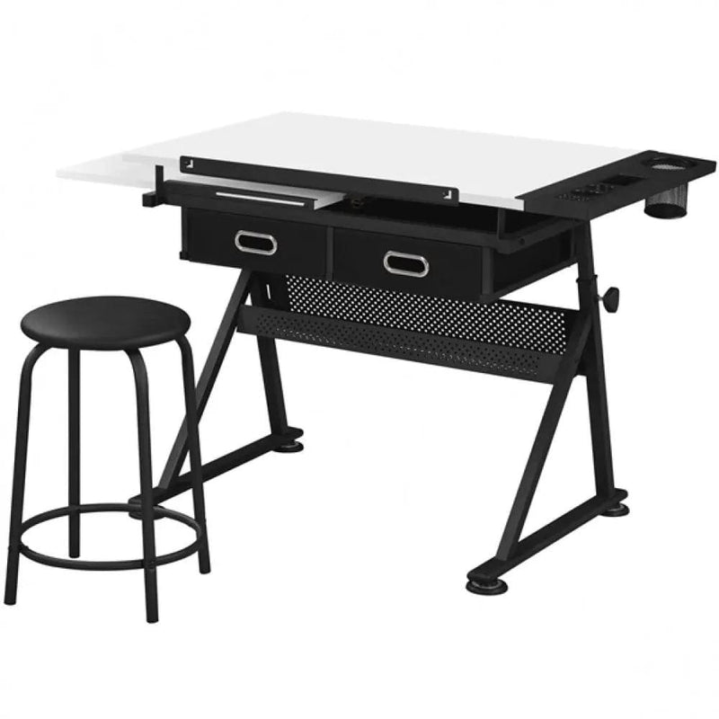 Drawing Table And Stool Set All-in-One Drawing Table by Yaheetech