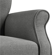 Mid-century Modern Accent Chair Upholstered Roll Armchair by Yaheetech