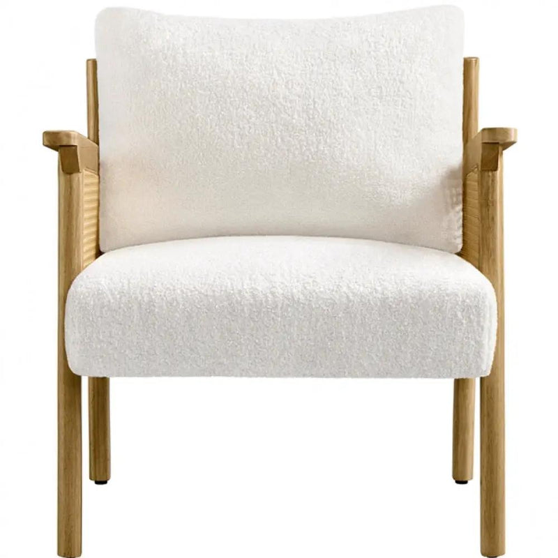 1 Pair Boucle Upholstered Accent Chair Lounge Chair by Yaheetech