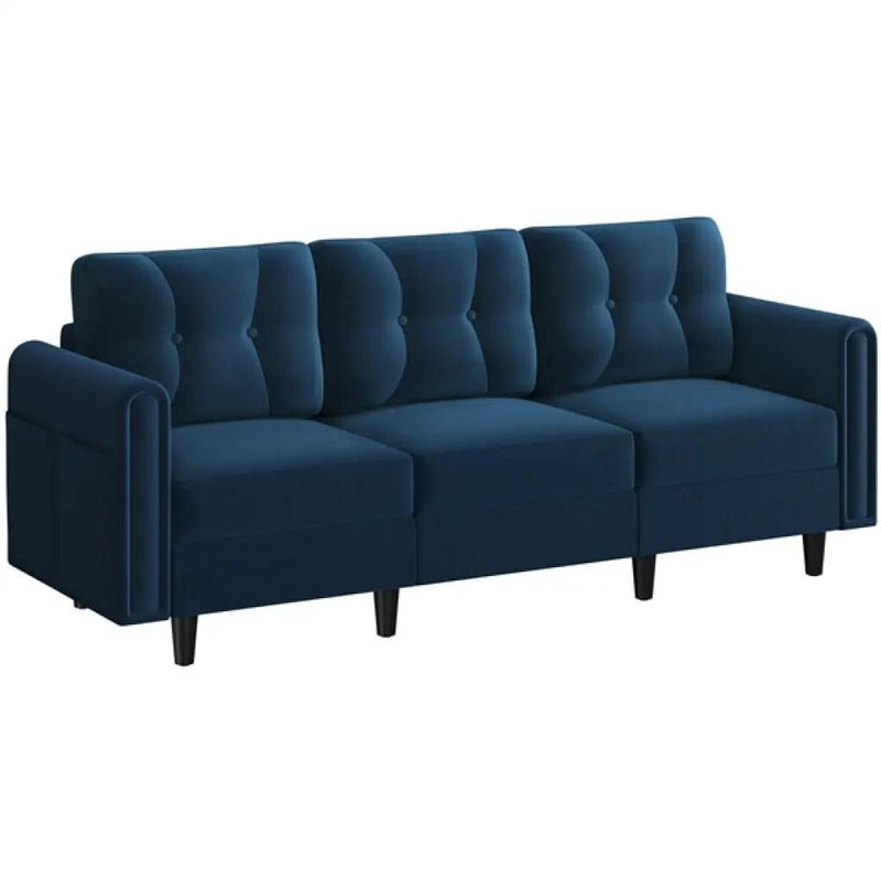 Velvet Upholstered Corner Sofa by Yaheetech