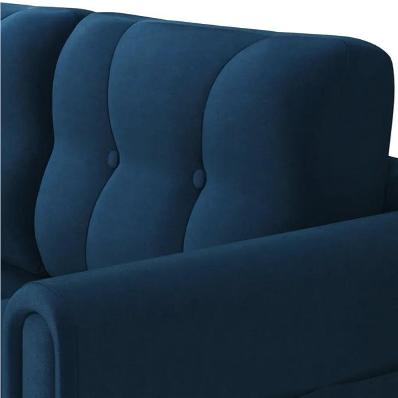 Velvet Upholstered Corner Sofa by Yaheetech
