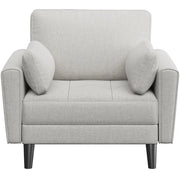 Tufted Oversized Armchair Comfy Fabric Accent Chair Single Sofa by Yaheetech