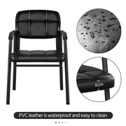 2pcs Office Reception Chairs Faux Leather Guest Chairs by Yaheetech