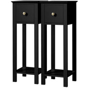 Slim Bedside Tables Set of 2 End Tables With Storage Drawers by Yaheetech