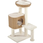 36″ Tall Rattan Cat Tree Cat House Cat Tower by Yaheetech