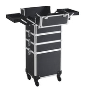 5-In-1 Professional Aluminum Rolling Cosmetic Makeup Train Cases Trolley by Yaheetech