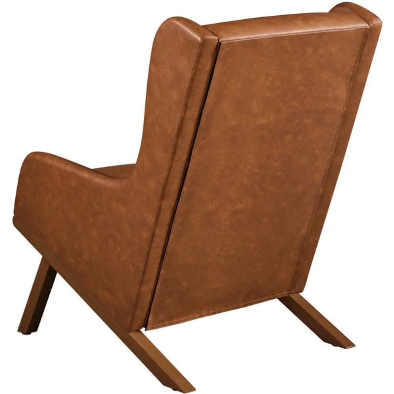 High Back PU Leather Accent Armchair by Yaheetech