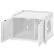 Pet Litter Box Wooden Storage Bench by Yaheetech