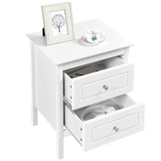 End Table Side Table Nightstand Bedside Table with 2 Drawers by Yaheetech