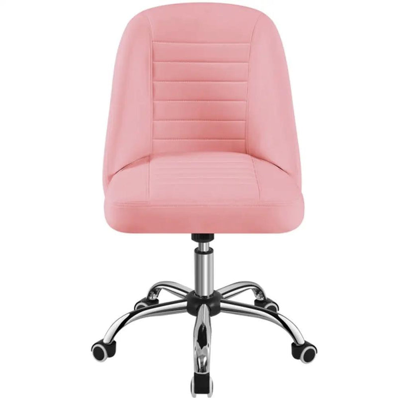 Modern Tufted Armless Computer Chair Task Chair Vanity Chair by Yaheetech