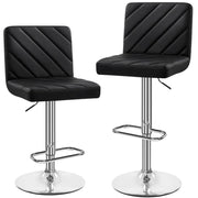 2pcs Modern PU Leather Swivel Bar Stools by Yaheetech