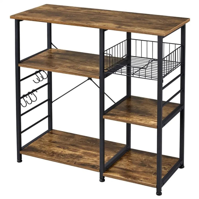 Vintage Kitchen Island Baker's Rack Utility Microwave Stand by Yaheetech
