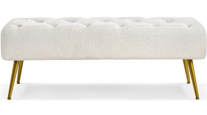Upholstered Bedroom Benches Footrest Stool Ottoman Footstool Bench by Yaheetech