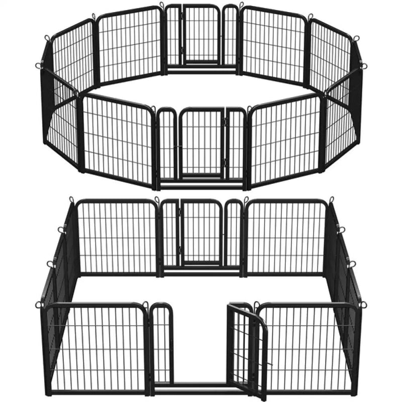 12 Panels Dog Playpen Metal Pet Pen by Yaheetech