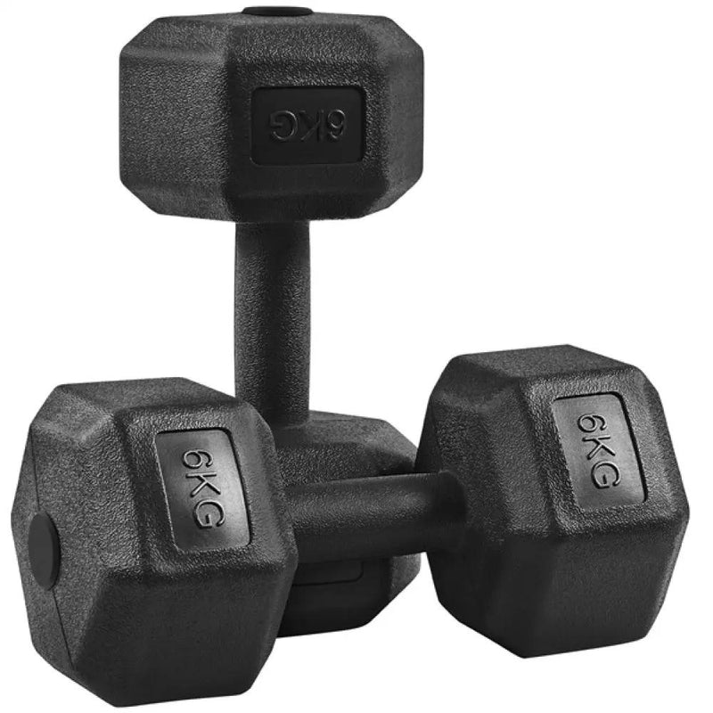 2x6kg Hexagon Dumbbells Set by Yaheetech