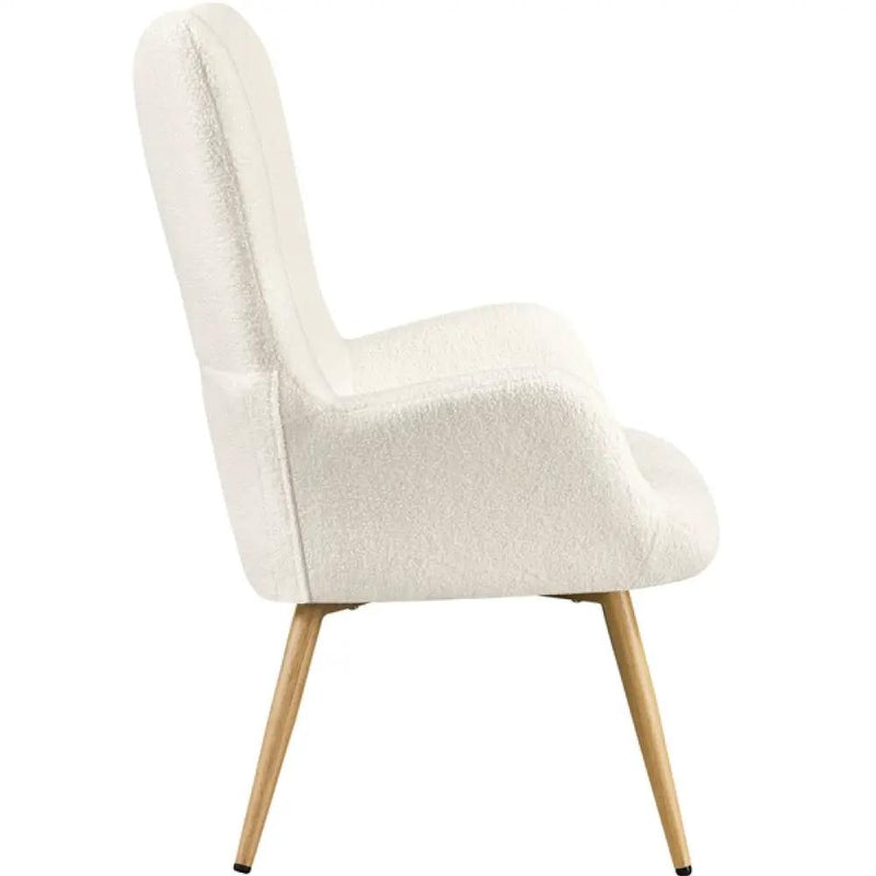 Boucle Accent Chair Armchair by Yaheetech