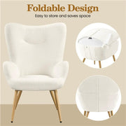 Boucle Accent Chair Armchair by Yaheetech