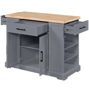 Wooden Kitchen Island Kitchen Cart Kitchen Trolley by Yaheetech
