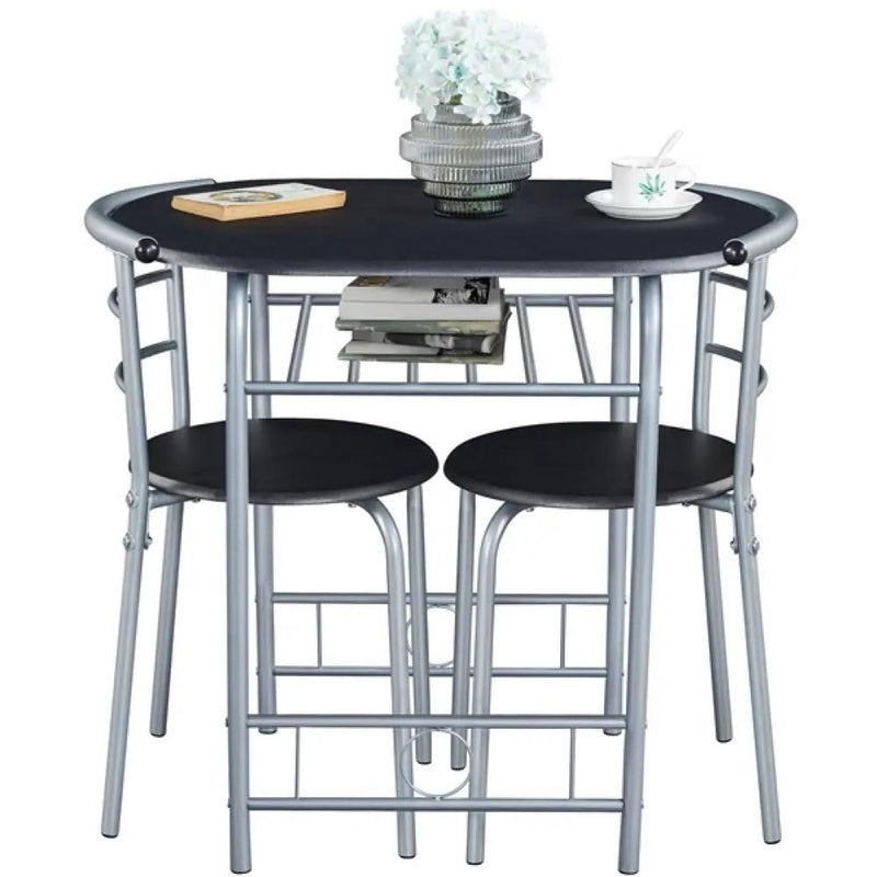 Modern Round Dining Table Set for 2 Dining Chairs by Yaheetech