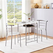 Space Saving Dining Table Set Modern Round Dining Table Set for 2 by Yaheetech