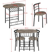 3 Piece Dining Set Dining Table Dining Chair Set by Yaheetech