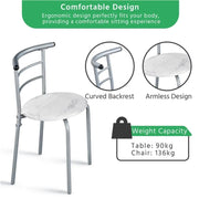Modern Dining Set 1X Table + 2 Chairs by Yaheetech