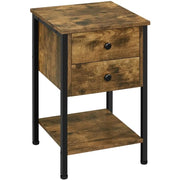1 Pair Side Table End Table Nightstand Bedside Table by Yaheetech