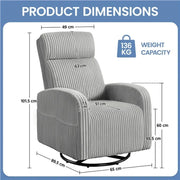 360-Degree Swiveling Nursing Glider Chair Rocking Chair by Yaheetech