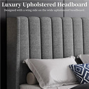 Queen Upholstered Bed Frame by Yaheetech