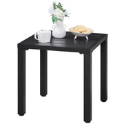 Outdoor Small Metal Square Side Table Garden Coffee End Table by Yaheetech