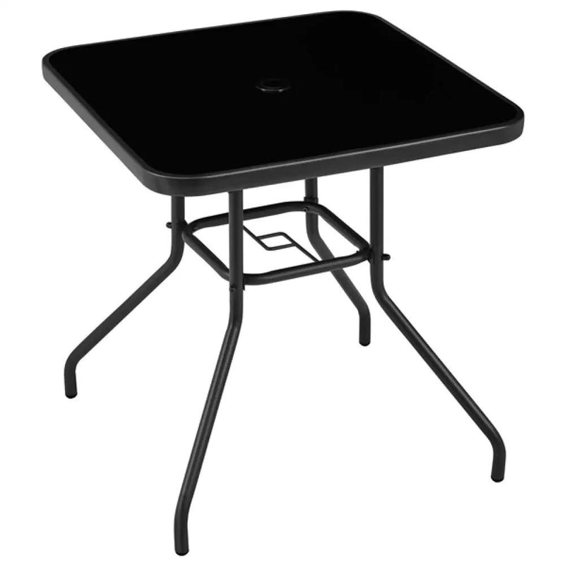28″ Square Patio Bistro Table with Umbrella Hole by Yaheetech