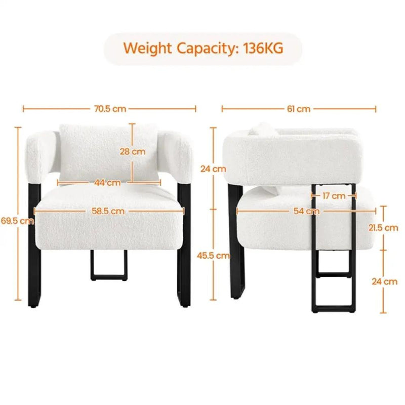 2pcs Accent Chair Armchair by Yaheetech