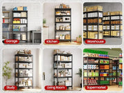 2pcs 5-Tier Utility Shelves Adjustable Metal Shelving Units by Yaheetech