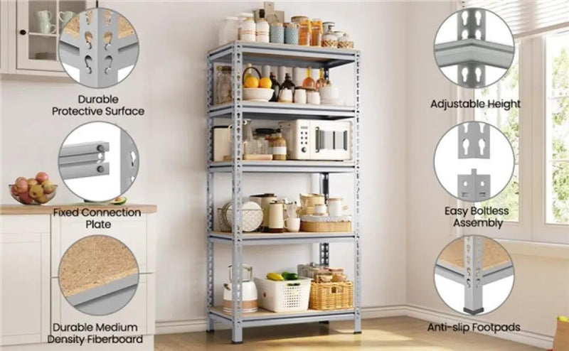 Boltless Assembly Garage Shelves Storage Organizer by Yaheetech
