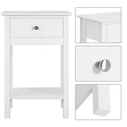 2pcs Improved Quality Wood Bedside End Table Storage Cabinet Night Stand by Yaheetech