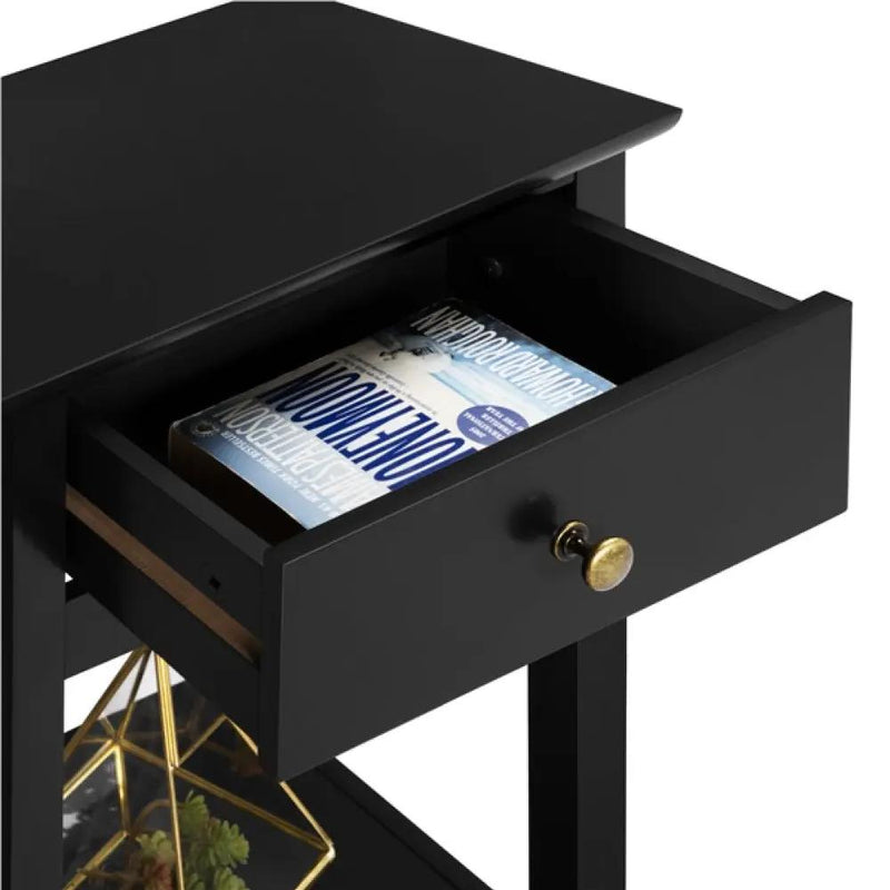 2x Wood Side Table End Table Storage Cabinet Night Stand by Yaheetech
