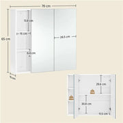 Bathroom Wall Cabinet with Mirror by Yaheetech