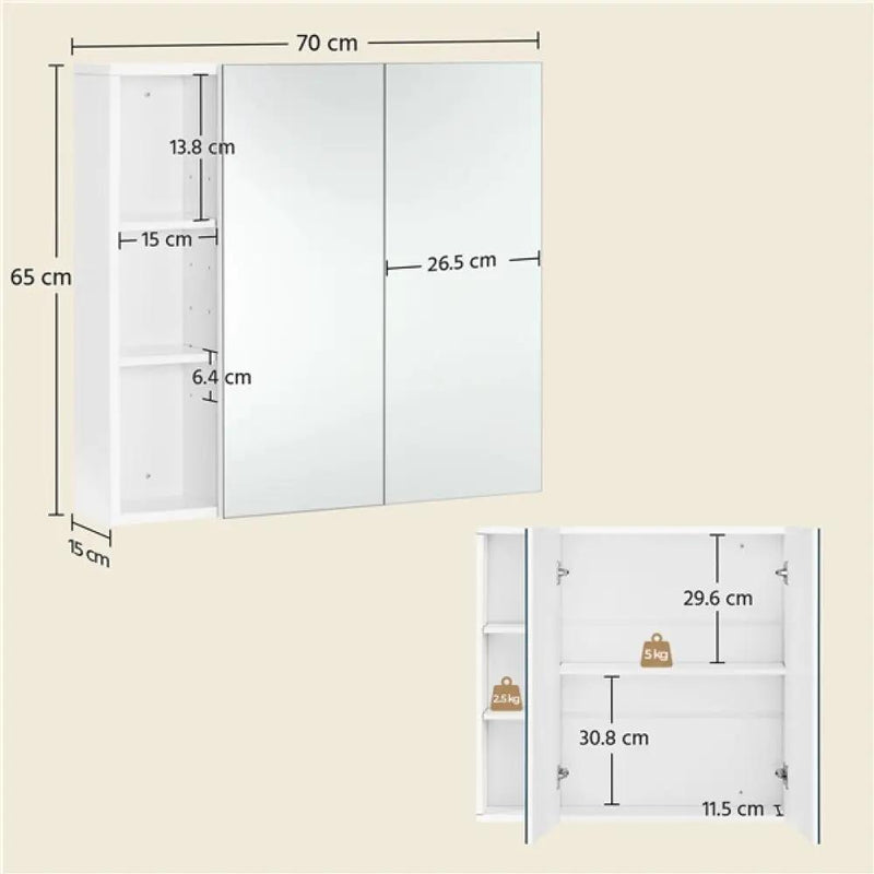 Bathroom Wall Cabinet with Mirror by Yaheetech