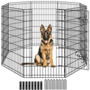 8 Panel Foldable Metal Dog Exercise Pen by Yaheetech