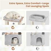 Multilevel Heavy-Duty Cat Tree with Thick Scratching Posts by Yaheetech